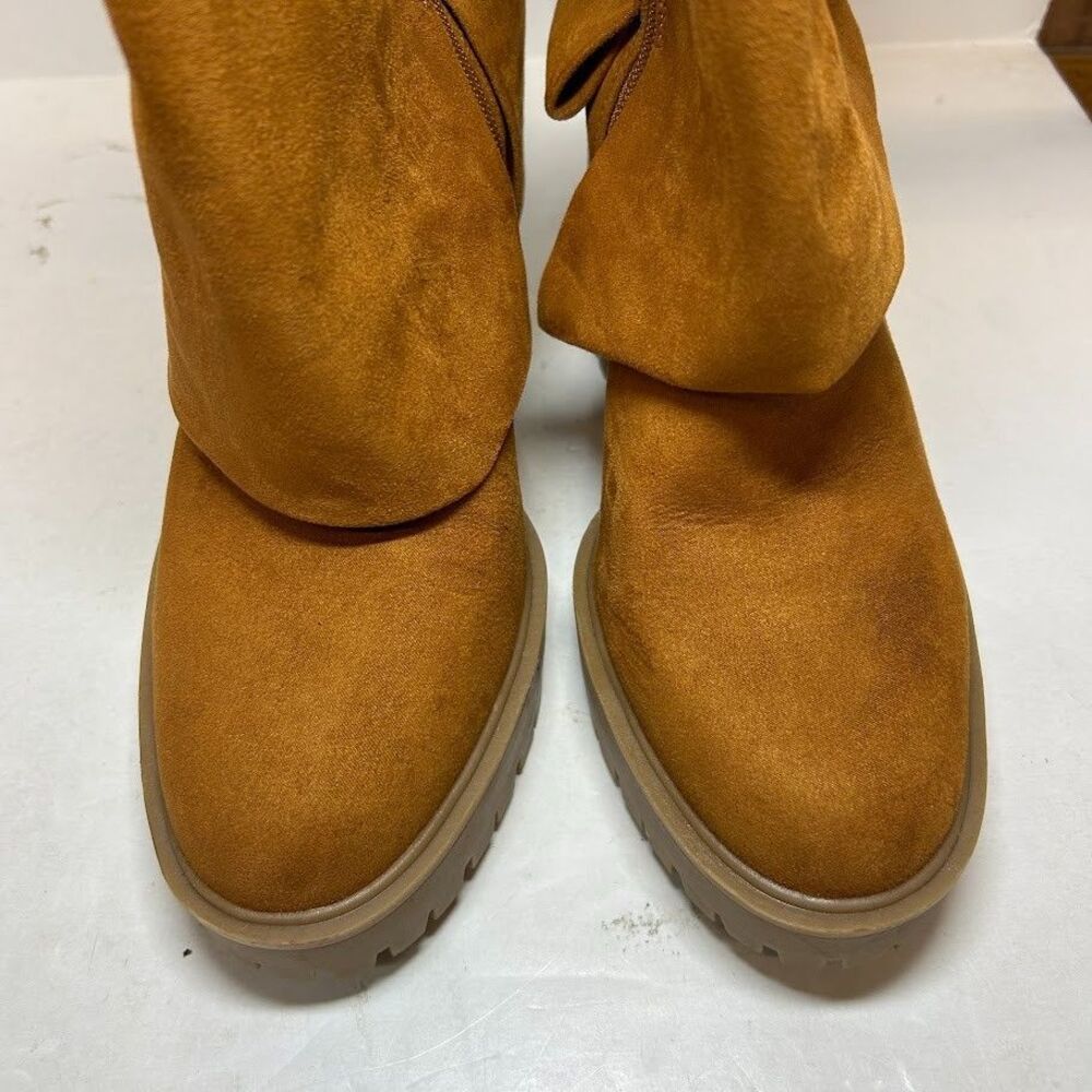 INC Womens 6 M Cognac Brown Acelina Cuff High Heel Dress Boots DISPLAY RD4 - Picture 5 of 5